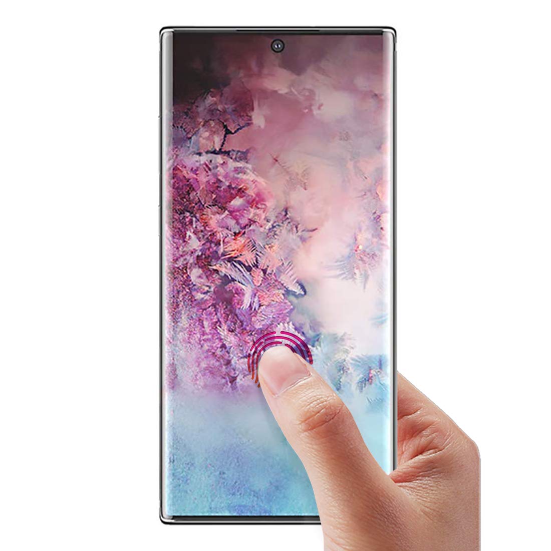 Galaxy Note 10+ (Plus) 3D Tempered Glass Full Screen Protector with Working Adhesive In Screen